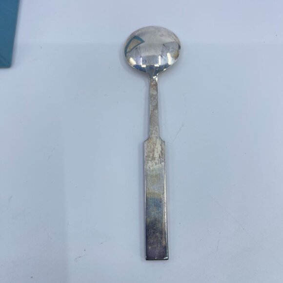 vintage hany cloisonné silver plated dessert spoons set of 6 made in korea - Picture 5 of 8